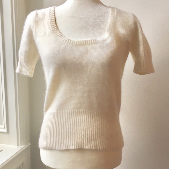 Zara Sweaters - Zara Angora Wool Knit Cream Sweater Top Sz Medium