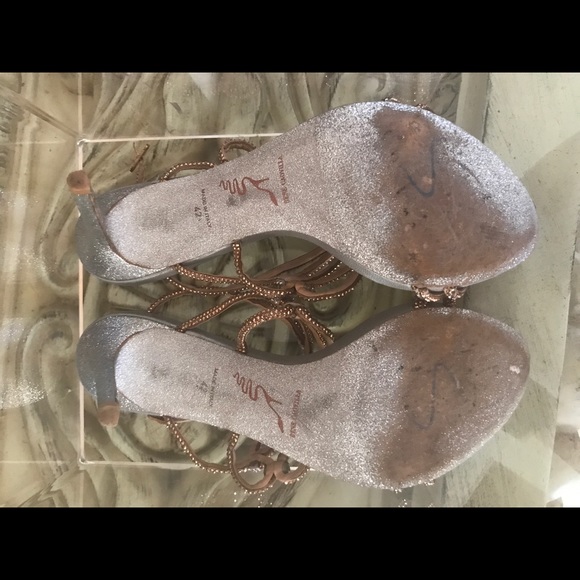 Size 11, Rene Caovilla Rose Crystal Ankle Strap - Picture 4 of 8