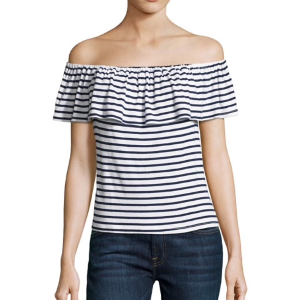 Splendid | Venice Striped Off-the-Shoulder Top