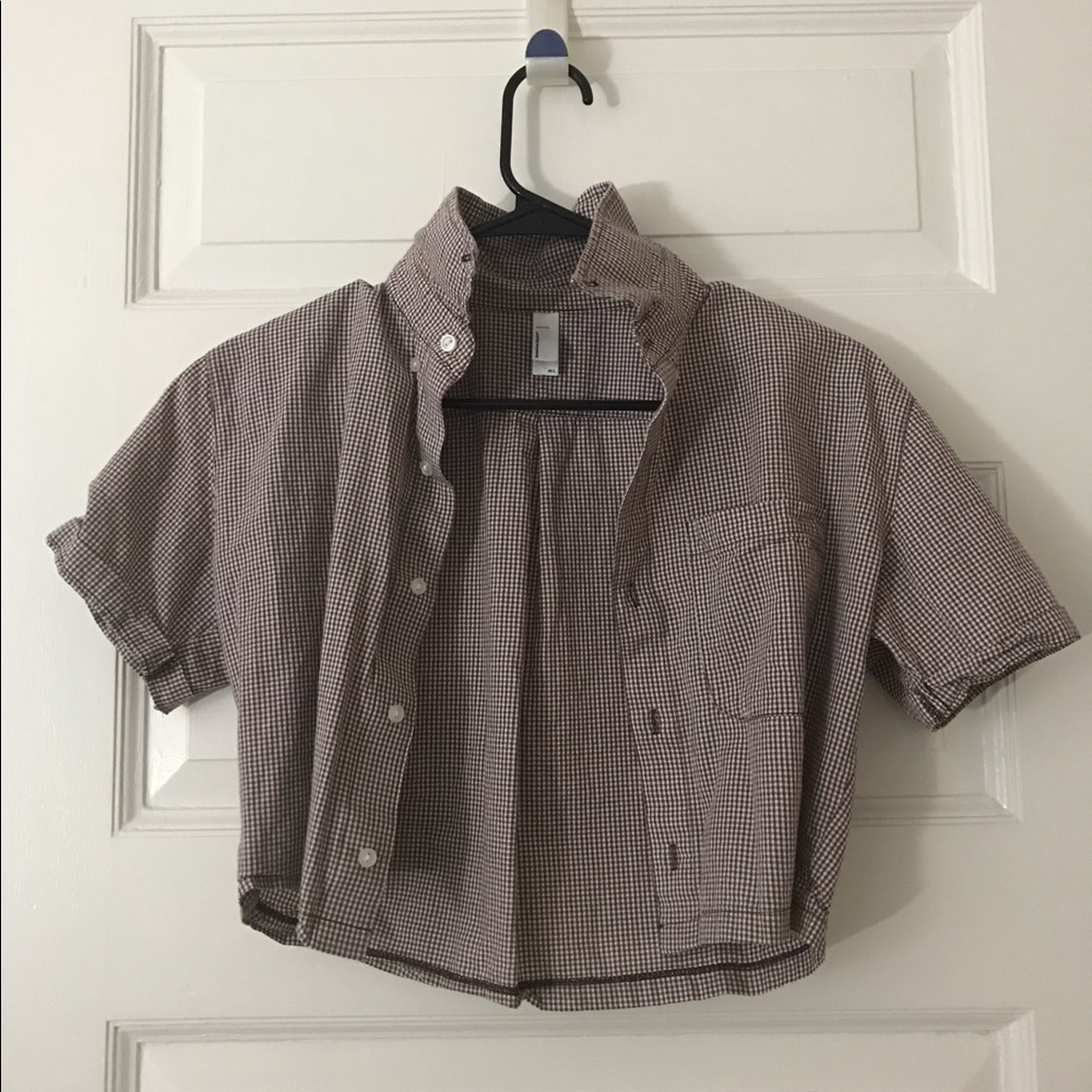 American Apparel Cropped Button Down