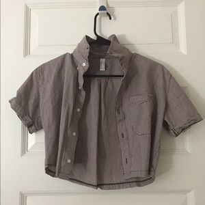 American Apparel Cropped Button Down