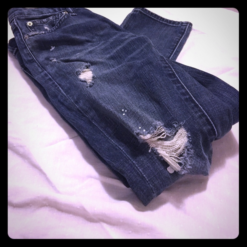 Gap ripped jeans.