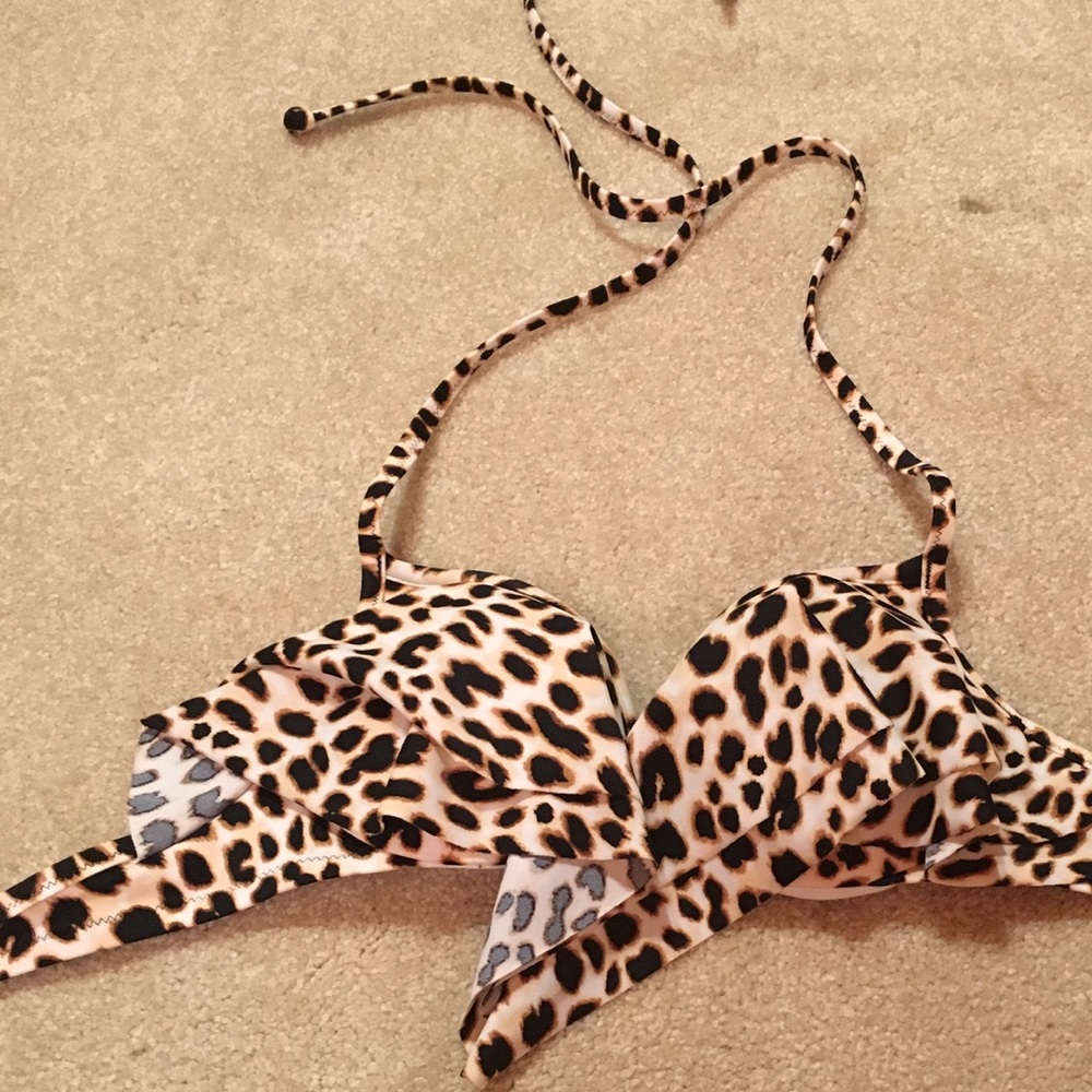 Victoria's Secret Cheetah bathing suit top.