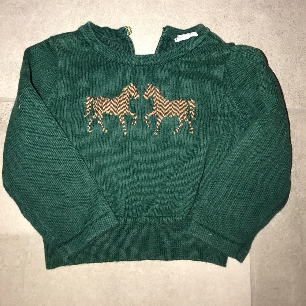 Janie and Jack equestrian sweater sz 6-12 mo