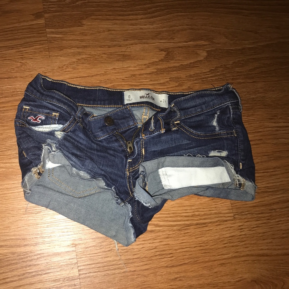 Denim Hollister booty shorts