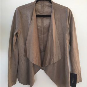 Zara: Taupe lightweight suede jacket