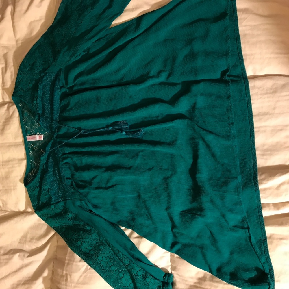 Teal blouse