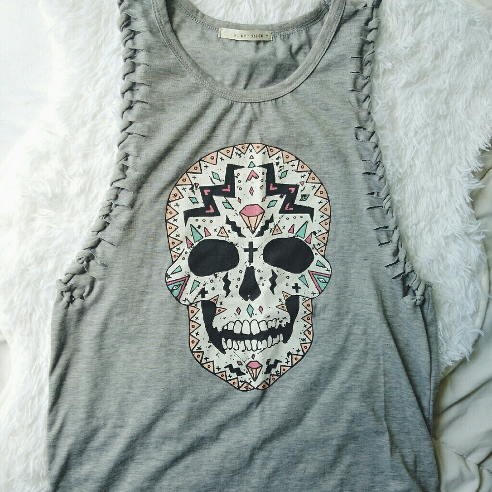 💀sugar skull muscle tank💀