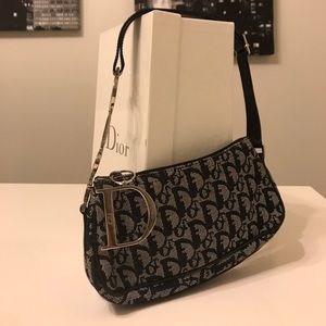 Christian Dior Canvas Charms Small Shoulder Bag