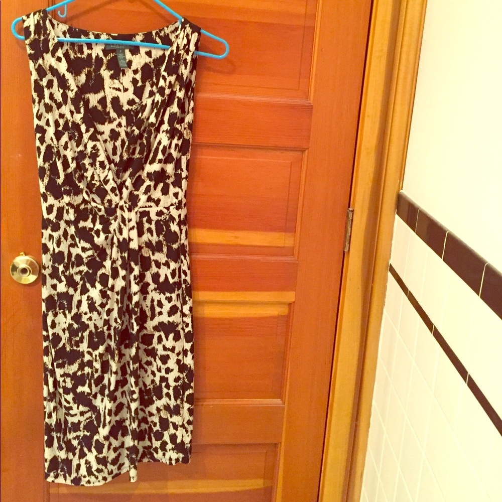 Sexy animal print Ralph Lauren polyester dress