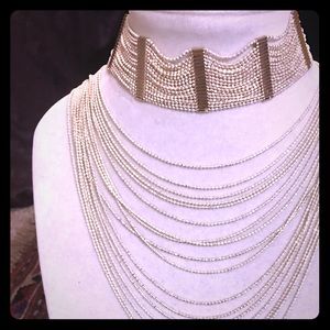 20%OFF!! Multi strand gold choker