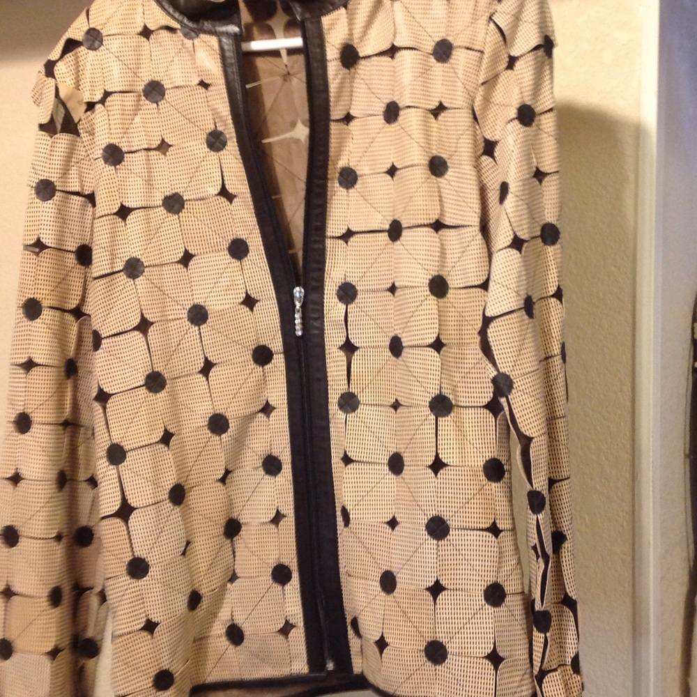 Trendy leather jacket