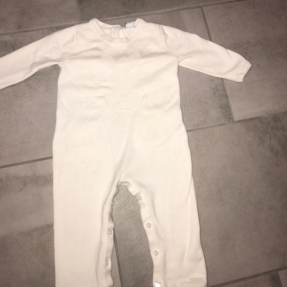 Janie And Jack Unisex One Piece Bunny Sweater