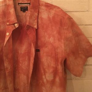 Orange tie die button down by RCVA