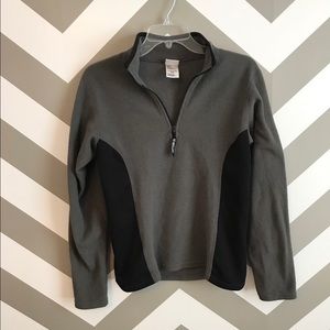 The North Face Grey and Black Pullover Fleece