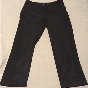 Black and Black Stripped Old Navy Active Leggings