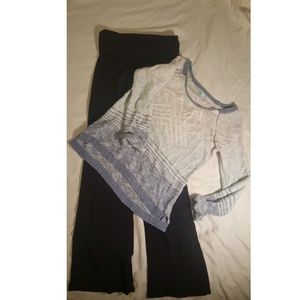 Sweater and yoga pants