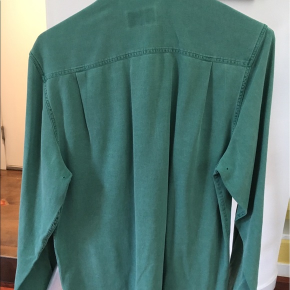 Men's business casual green button down - Picture 2 of 3