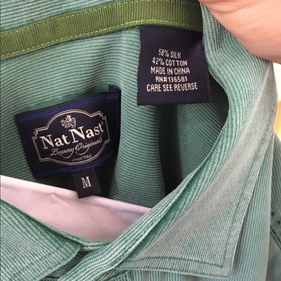 Men's business casual green button down - Picture 3 of 3