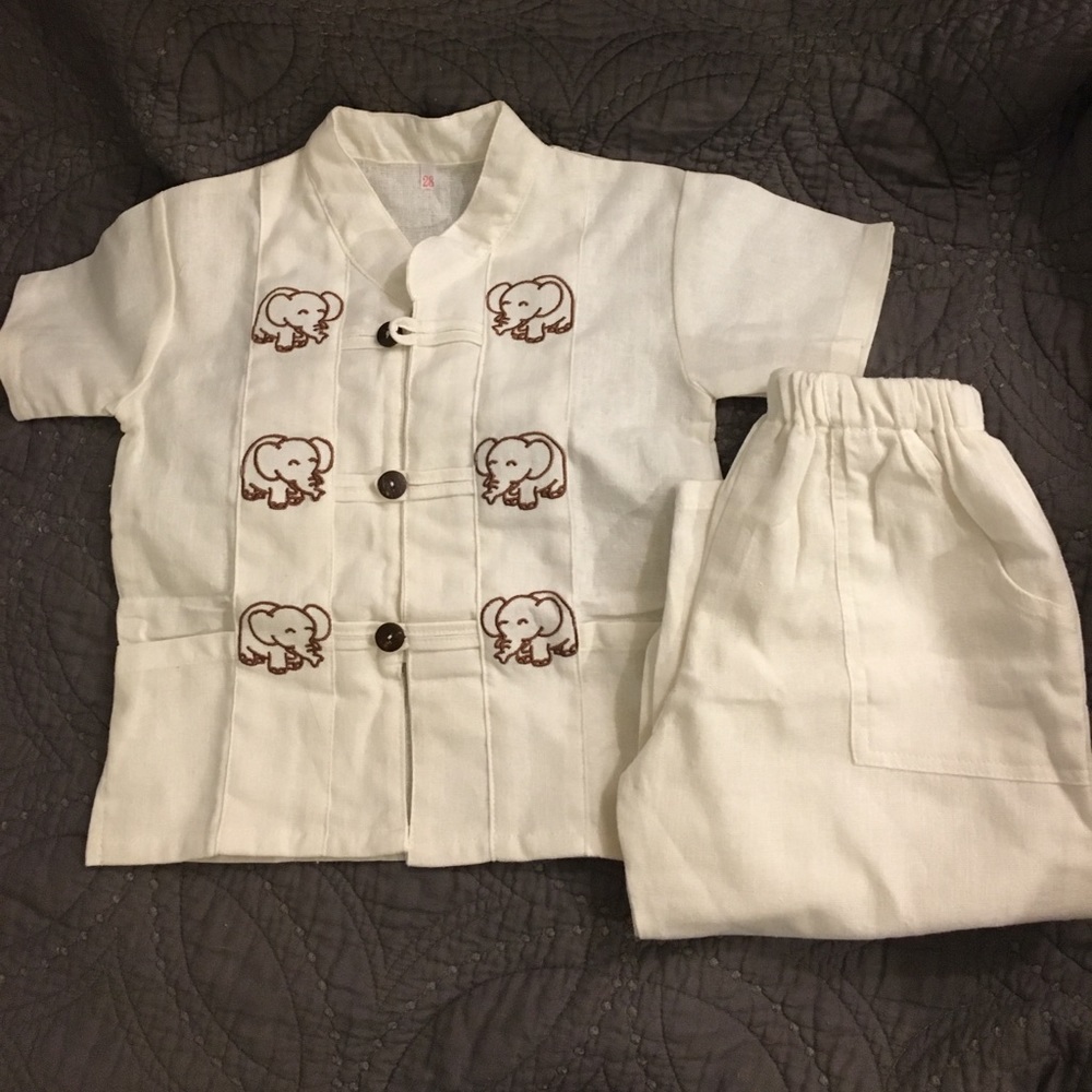 Toddler linen outfit
