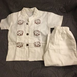 Toddler linen outfit