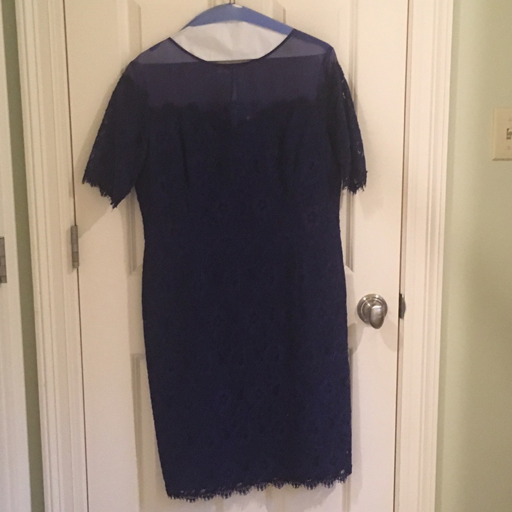 Navy lace dress label Nue size 14