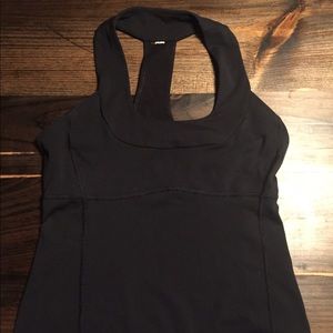 Lululemon Black Scoop Tank size 8