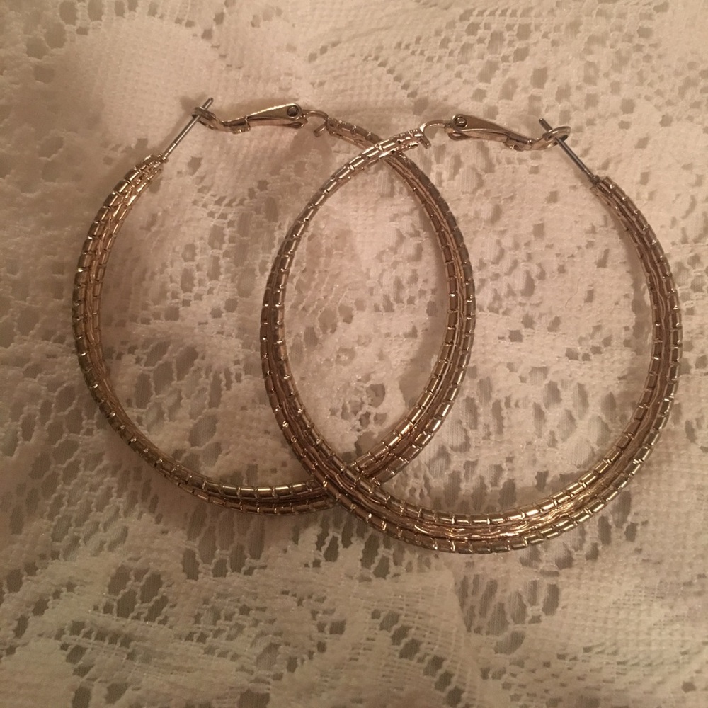 Gold hoop earrings
