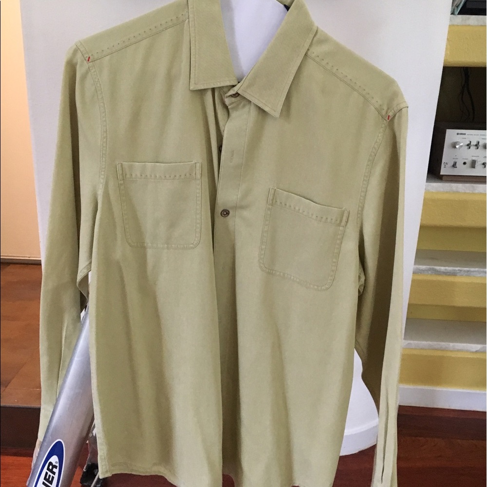 Men's business casual beige shirt