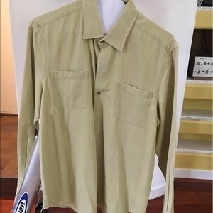Men's business casual beige shirt