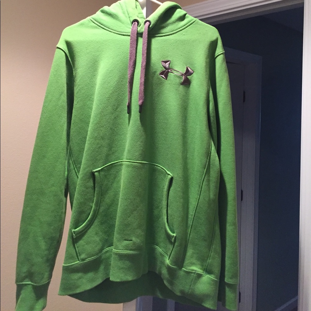 Under Armour Coldgear Lime Green Athletic Hoodie