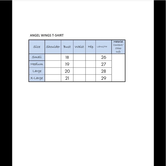 “QUALITY “ANGEL WINGS" T-SHIRT - Picture 5 of 5