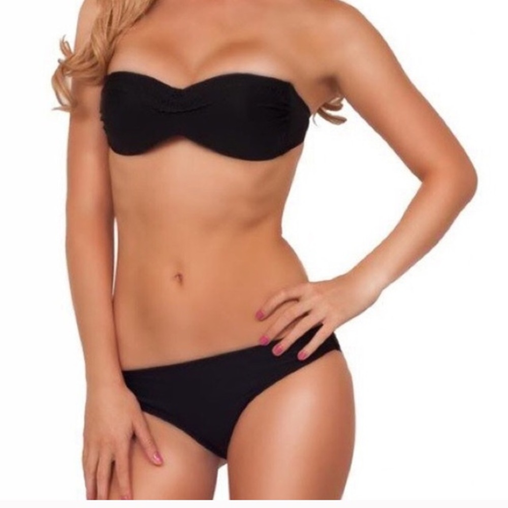 Black Strapless Bikini