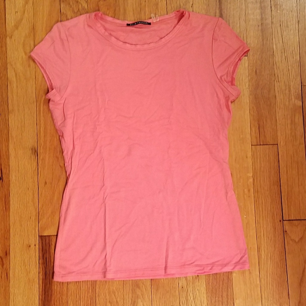 Cute Coral T-shirt by Elie Tahari Short Sleeves