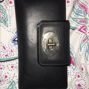 kate spade black leather wallet