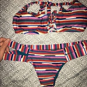 billabong bikini set multi colored