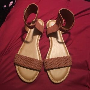 Brown bohemian style sandals