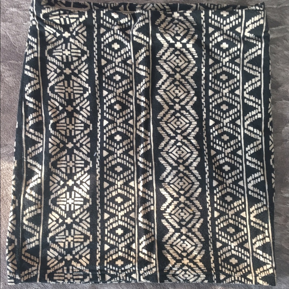 Pattern Bodycon Mini Skirt