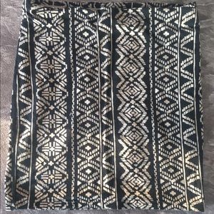 Pattern Bodycon Mini Skirt