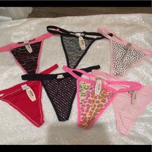 Victoria's Secret Lot Of 7 Thong Panties Size M