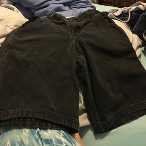 Jean shorts with elastic bands