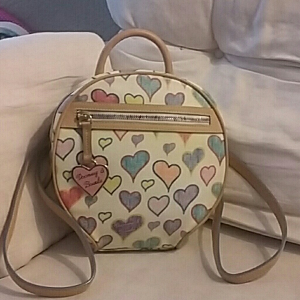 Dooney & Bourke colored hearts mini backpack