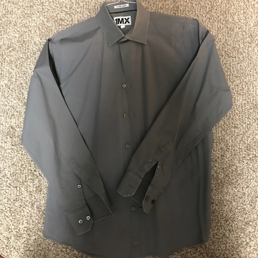 Gray Button-Down