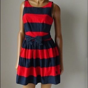 Abercrombie & Fitch Red and Black striped dress