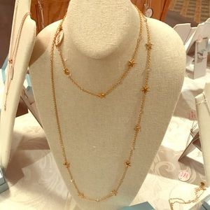 Golden Starfish Station Necklace