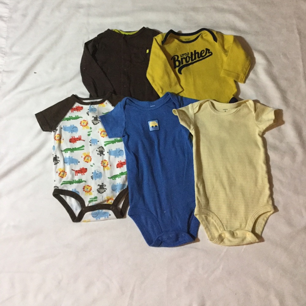 Bundle of six month onesies