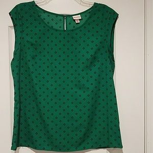 Green Cap Sleeve Blouse