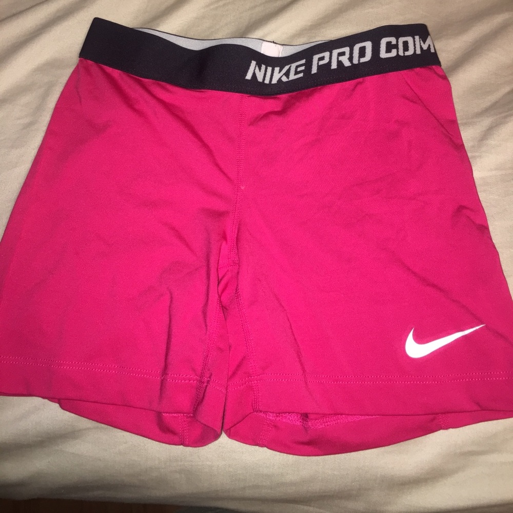 Nike Dri-Fit Pro Combat Pink and Navy Shorts