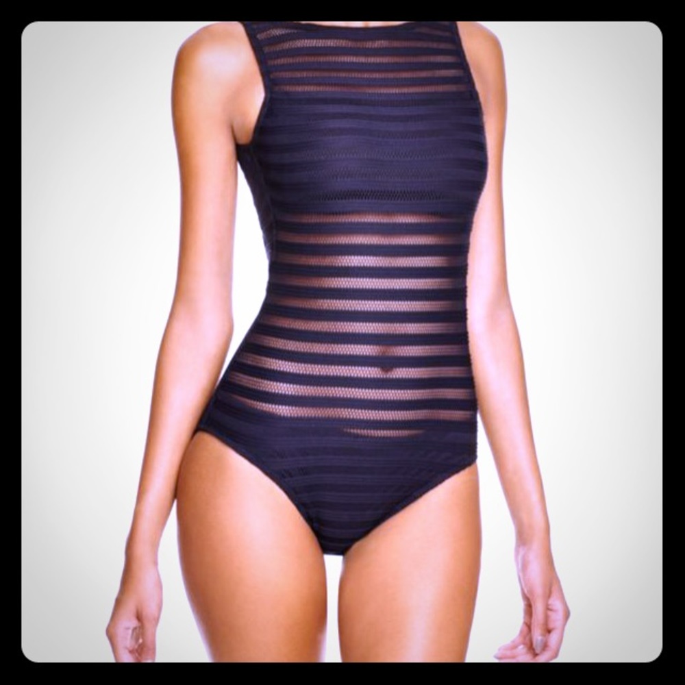 Lauren Ralph Lauren Ottoman Boat Neck Swimsuit
