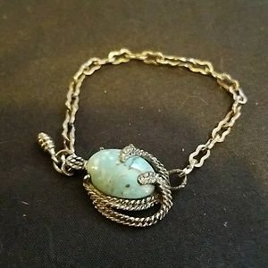 Native American Sterling Silver Turquoise Bracelet